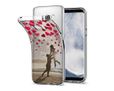 Cover Trasparente Galaxy S8 Plus Glitter hearts