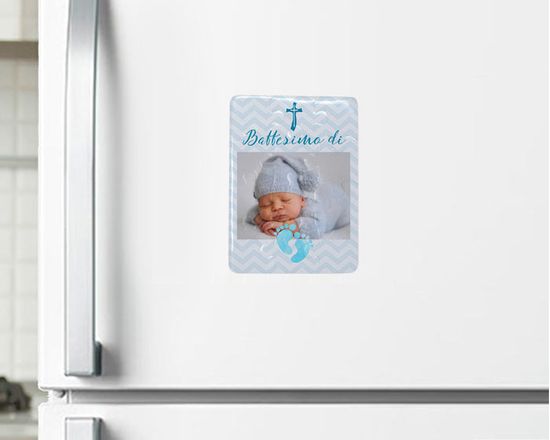 puzzle magnetico personalizzato con grafica battesimo e foto personale