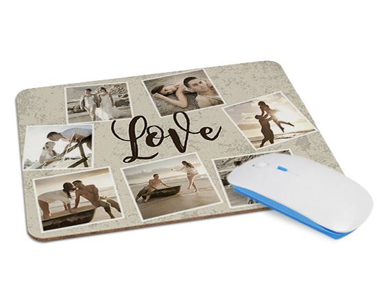Mousepad in masonite con grafica collage