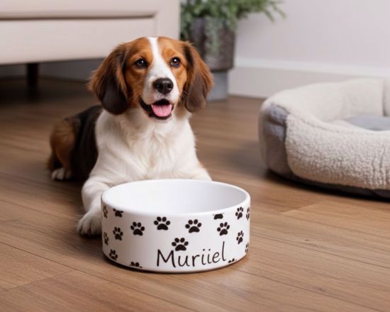 ciotola personalizzata con grafica e nome cane