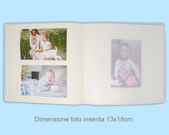 Album foto quadrato interno con foto 13x18 cm