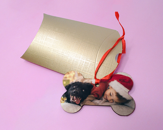 decorazione osso con scatolina regalo