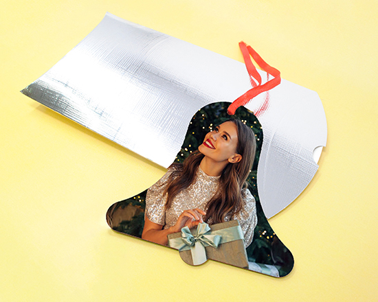 scatolina regalo decorazione in legno campana