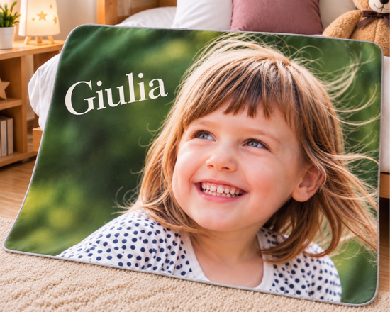 coperta baby personalizzata con foto e nome