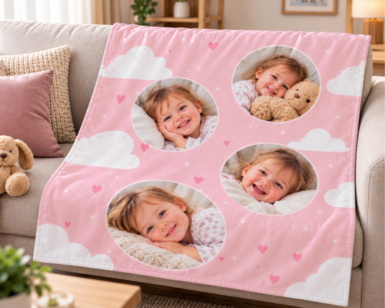 coperta baby personalizzata con foto e grafica