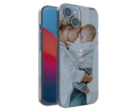 Cover per iphone 14 plus stampata in trasparenza