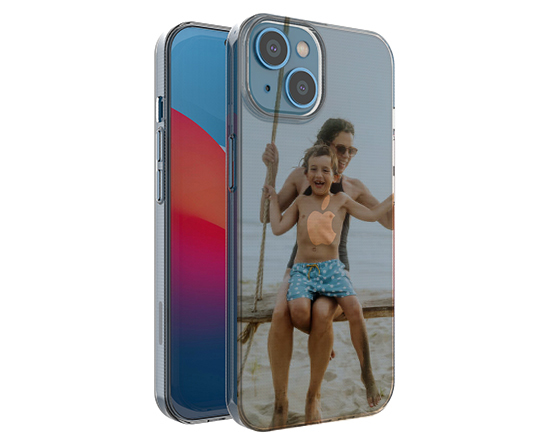 cover iphone 15 con foto di mamma e figlio