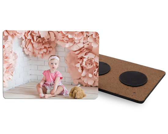 Calamita in legno 7x5cm con foto