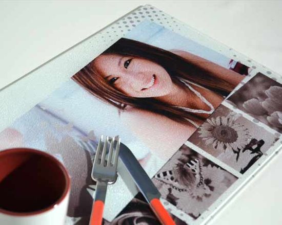 Tagliere in vetro temperato personalizzato con le tue foto più belle