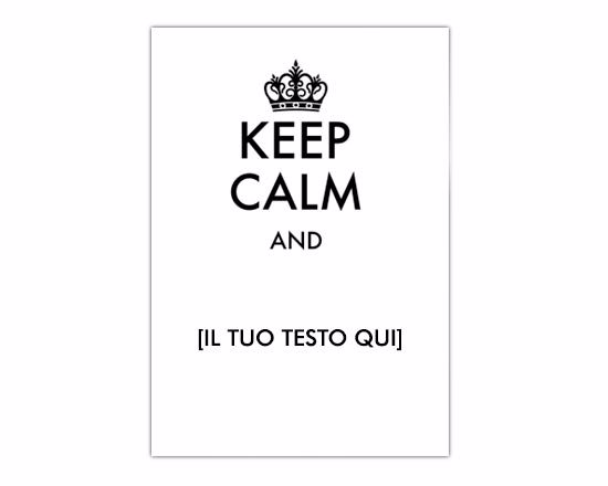 poster in carta opaca con grafica keep calm