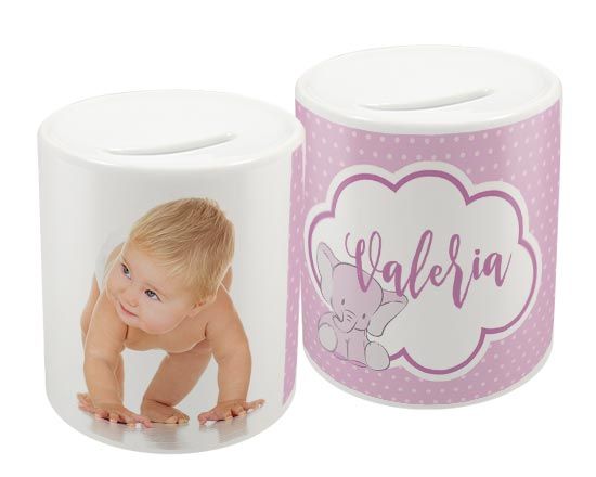 Salvadanaio per bambini nel colore rosa