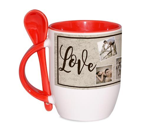 Tazza con Cucchiaino Crazy collage