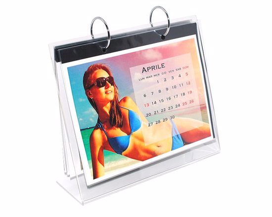 Calendario in plexiglass personalizzato su 13 facciate