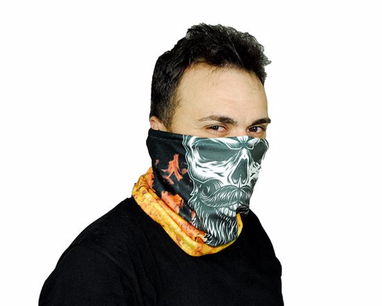 scaldacollo in pile personalizzato con grafica