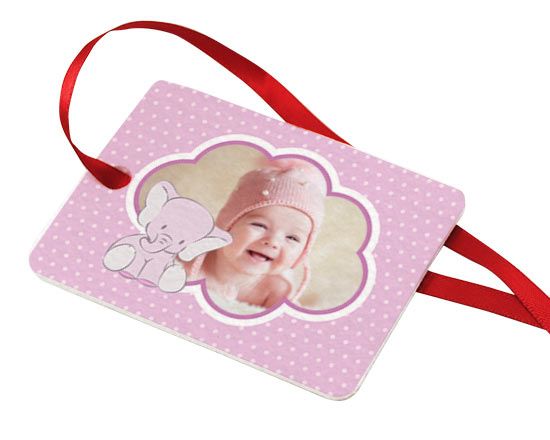 Targhetta Rettangolare in Feltro Elefantino