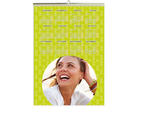 Calendario A4 pagina singola Pattern verde