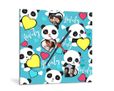 Grafica con panda su foto orologio