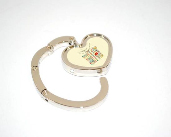 gancio poggiaborse personalizzato a forma di cuore