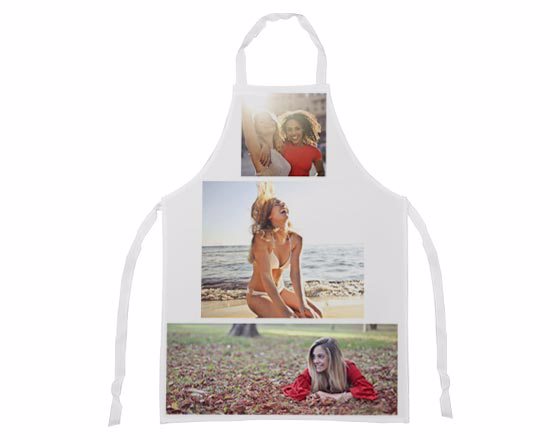 Grembiule collage personalizzato con 3 foto