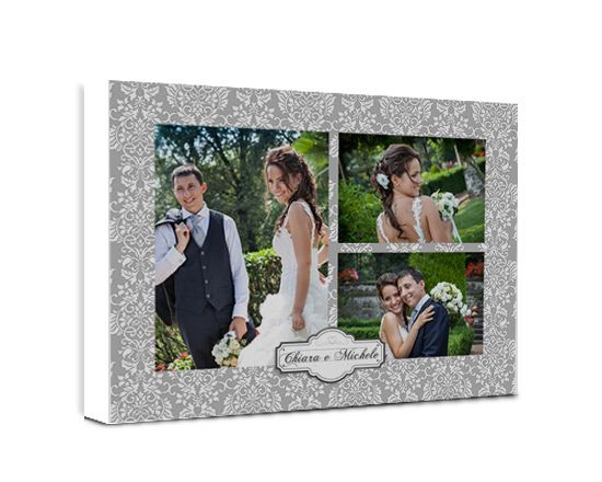 La perfetta tela collage nel colore grigio