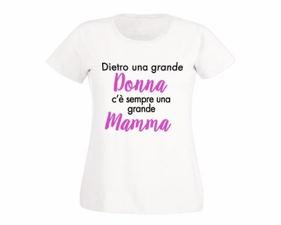 T-shirt donna in cotone Donna e mamma