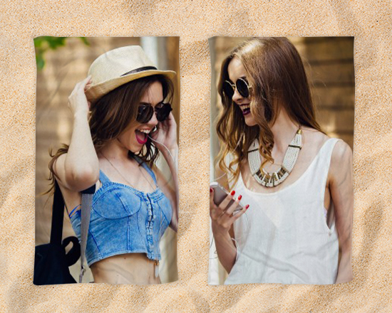 telo mare abbinato per amiche