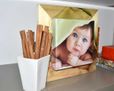 Quadretto Legno con Tela