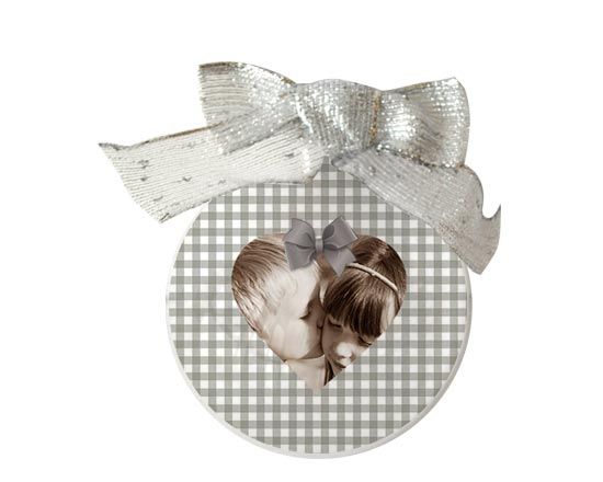 Palla di Natale tonda Shabby Chic