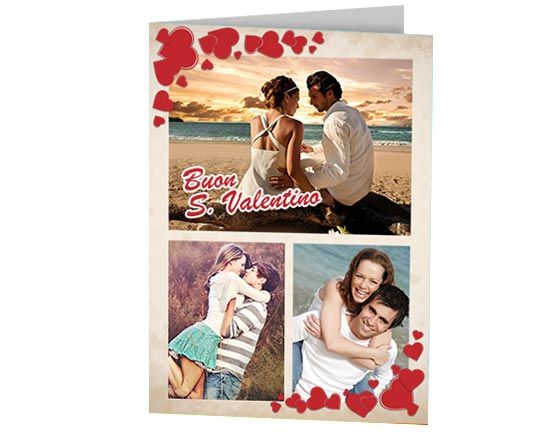 Cards di San Valentino dalla grafica collage