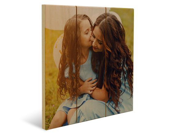 Stampa foto su listelli in legno verticali