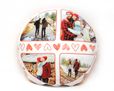 Cuscino rotondo Emoji Four Hearts