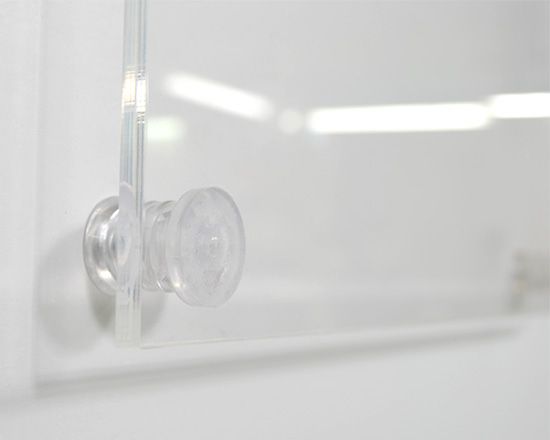 distanziali in plastica trasparente