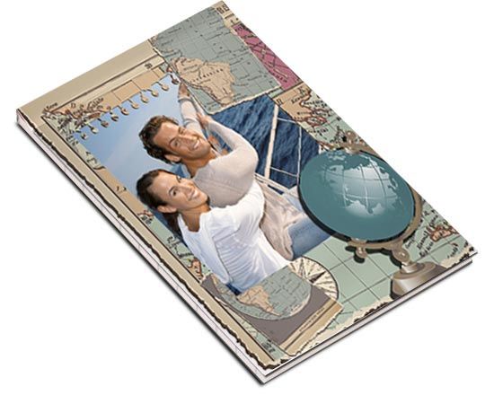 Block notes con grafica con cartina stilizzata