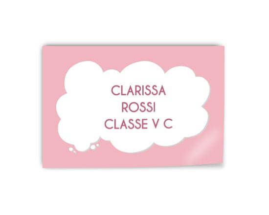 Adesivo personalizzato con nuvola