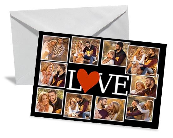 Bigliettino Auguri Lovely collage