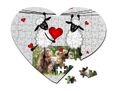 Dolci pecorelle con cuori su puzzle