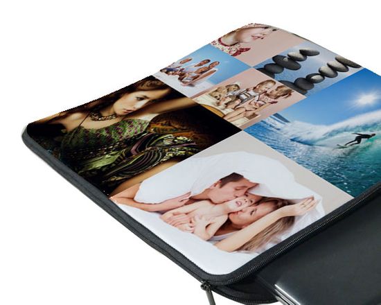 porta tablet con stampa collage