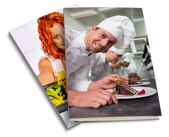 ricettario personalizzato con foto di un cuoco