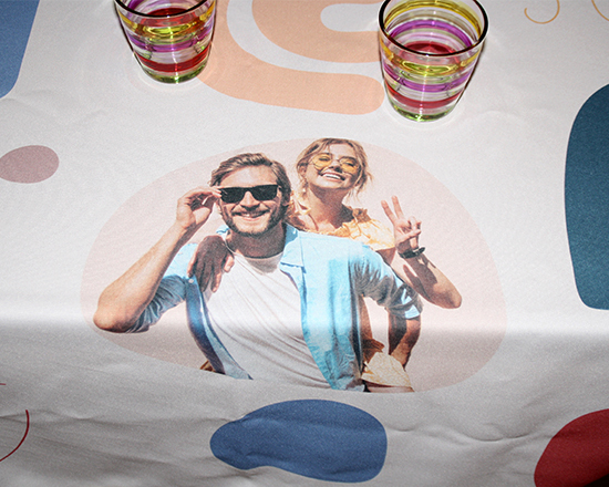 Tovaglia quadrata personalizzata con le tue foto