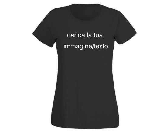 Crea T-shirt donna in cotone nera