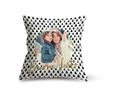 Cuscino con grafica con alberi e scritta