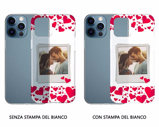 Colori brillanti per la stampa sulla cover in silicone trasparente, scegli la stampa del bianco per dare più luce ai colori