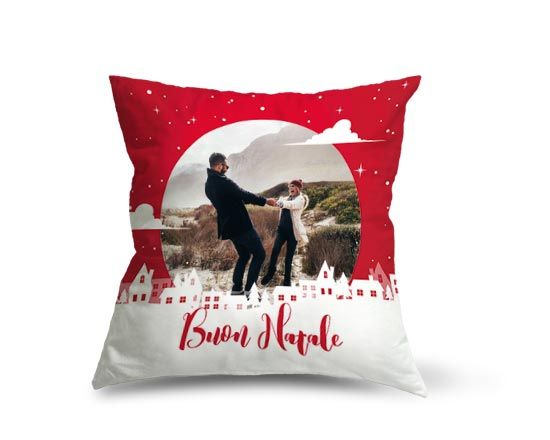 cuscino in pile nello stile natalizio