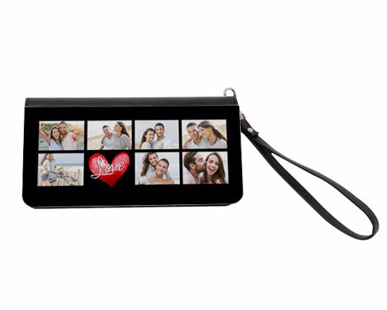 Portafoglio in ecopelle deluxe cuore 6 riquadri