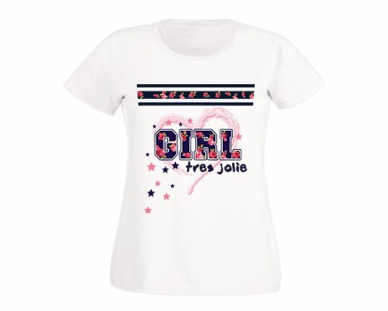 Maglietta personalizzata donna in cotone Fashion girl