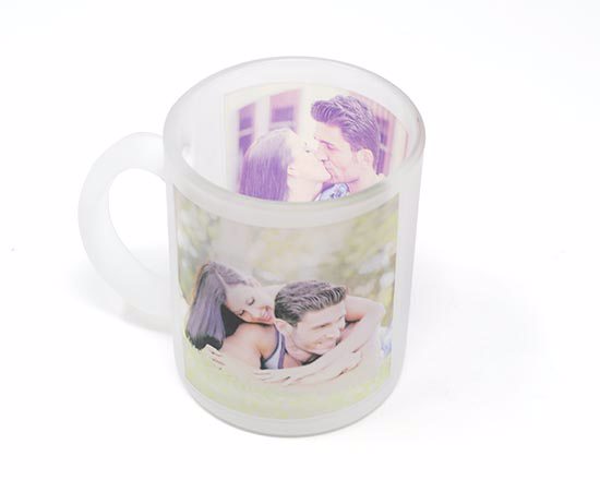 Interno tazza satinata effetto ghiaccio - stampa semitrasparente