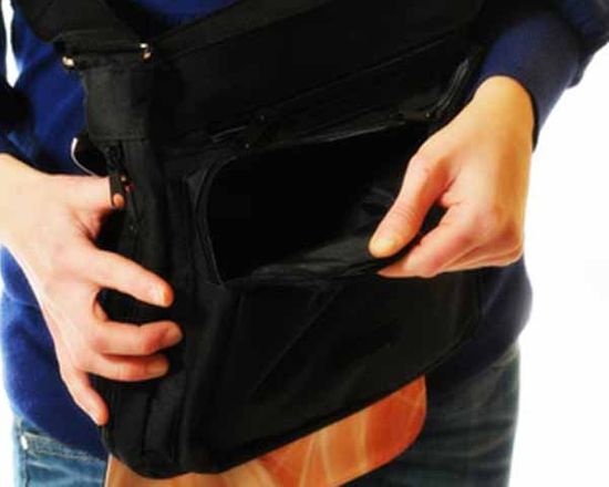 Borsa Destiny Nera stampata con foto