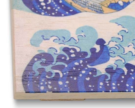 Stampa su listelli in legno - dettaglio