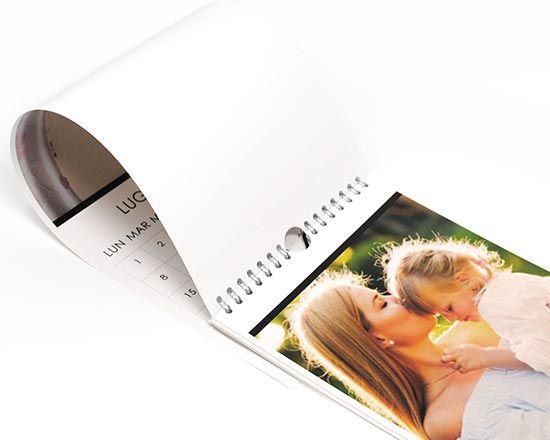 foto su calendario mensile - retro pagine bianco