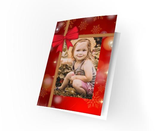 Card augurale con grafica natalizia